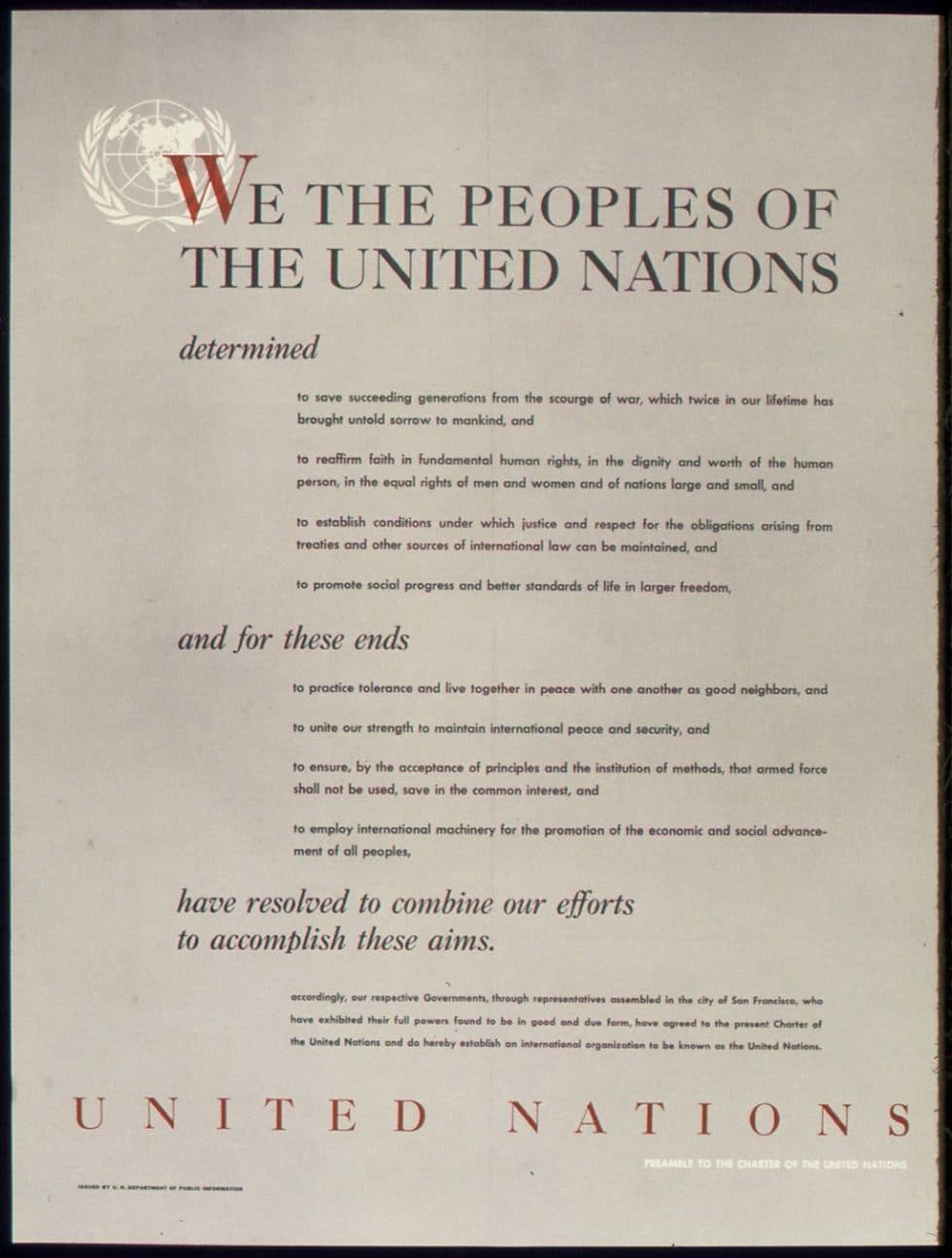 The Charter Of The United Nations Ideals For Shaping Our Reality The 